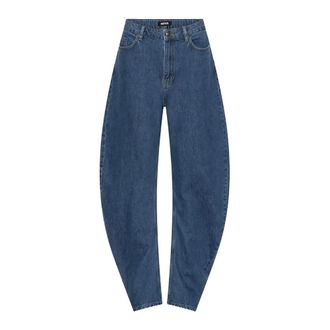 Rotate Draped Barrel Leg Jeans - female - ROTATE Birger Christensen - Loose Fit Jeans - Blue - W27 L26 - Jeans