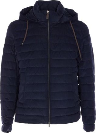 Herno Heren, Jassen, Blauw, Maat: XL Corduroy