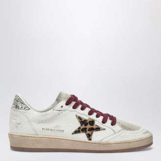 Golden Goose Ball Star Sneakers with leopard-print pony hair star