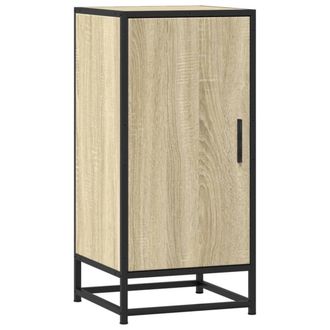Berkfield Home Sideboard Sonoma Oak 35.5x35x76 cm Engineered Wood & Metal in Light Brown
