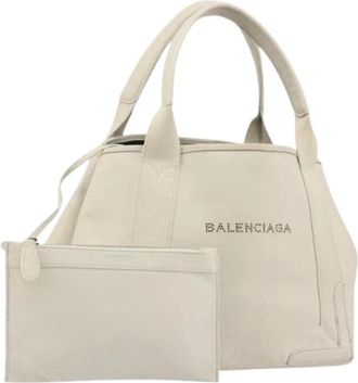 Balenciaga Pre-owned Vintage Hand Bag - Dames - Vintage Shopper - Beige - ONE Size - Leer - Vintage