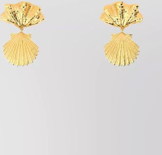 Chloé shell design textured metal earrings