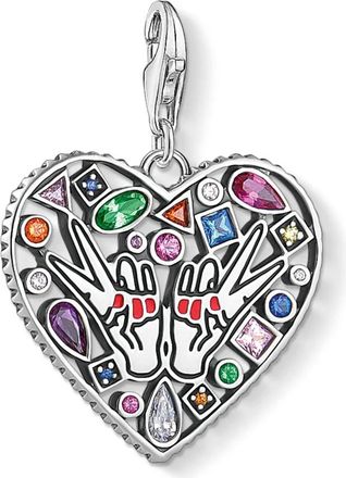 Thomas Sabo Liefde en Vrede Charm Hanger - Dames - Sieraden - Veelkleurig - ONE Size - Leer - Accessoires