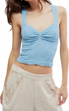 Free People Love Letter Sweetheart Camisole In Air Blue