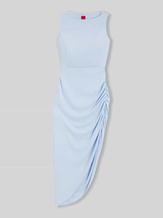 HUGO BOSS Slim Fit Freizeitkleid mit Raffungen in Hellblau, Gr&ouml;&szlig;e 34