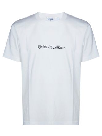 Off-white White Script Logo Front Graphic T-Shirt