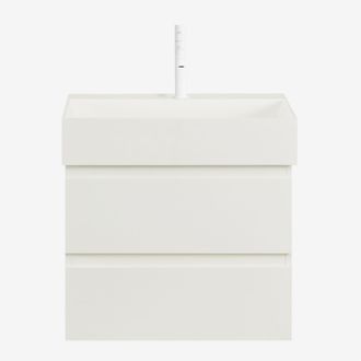 Sklum Sklum - Conjunto De Mueble De Ba&ntilde;o En Madera Y Chapa De Fresno Con Lavabo Integrado Ona
