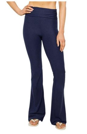 Fabletics Womenss Cloud Jersey Foldover Flare in Deep Navy Heather at Nordstrom, Size Xx-Large