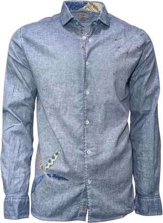 Bob Shirts - Heren - Casual Overhemden - Blauw - XL - Overhemden