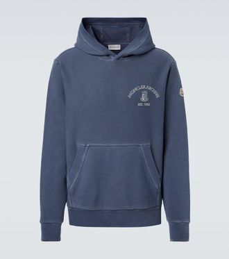 Moncler Felpa con cappuccio in cotone con logo