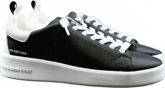 Vintage Havana Womens Laceup Leather Sneakers In Black