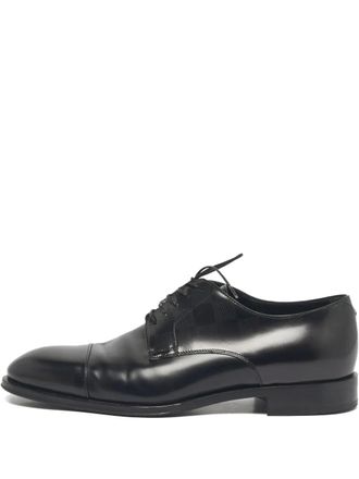 Louis Vuitton embossed leather lace-ups - Black