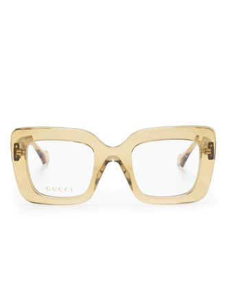 Gucci Occhiali squadrati - Giallo