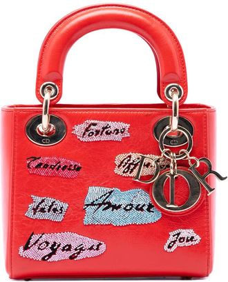 Dior Pre-owned Dior Mini Calfskin Beaded Lady Satchel Ladies AGB046C1XP9AM5UD