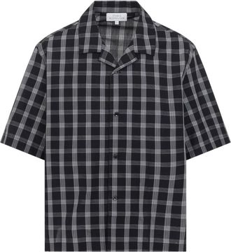 STUDIO NICHOLSON Kline Shirt - Heren - Korte mouwen Overhemden - Zwart - S - Katoen - Overhemden
