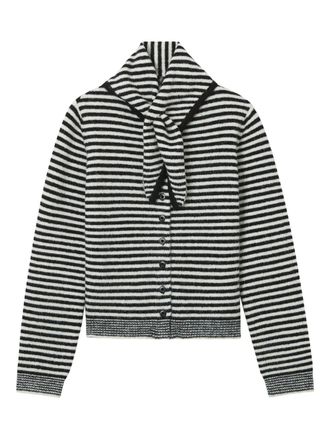 Tout à Coup striped buttoned cardigan - women - Polyester/Acrylic - S - Black