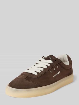 Copenhagen Ledersneaker mit Label-Print Modell CPH433 in Dunkelbraun, Gr&ouml;&szlig;e 36