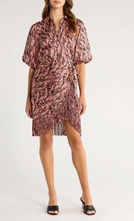 Cinq &agrave; Sept Kember Paisley Shirtdress in Obsidian Multi at Nordstrom Rack, Size 0