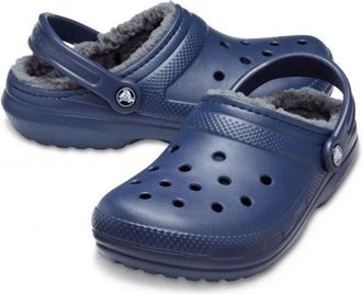Crocs Zueco Cl&aacute;sico Con Forro De Crocs 203591 M4 I Eu 3637 I W6 Azul Marino Carb&oacute;n