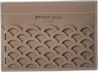 Sergio Rossi Logo Leather Card Case