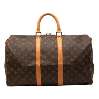 Louis Vuitton Pre-owned Weekend Bags, female, Brown, Size: ONE SIZE Pre-owned Keepall 45