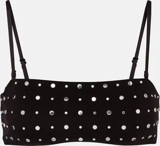 Staud Sara studded bikini top