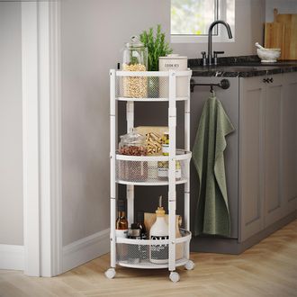 Vicco Carrito Falto, Blanco, 37.5 X 88 Cm Con 3 Cestas Pr&aacute;cticas, Vicco