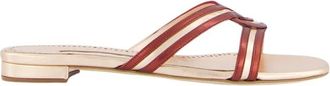 Manolo Blahnik Gouden Lijn Leren Sandalen - Dames - Sandalen - Rood - 37 EU - Leer - Schoenen