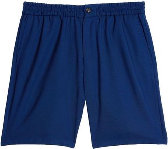 Ami straight-leg wool shorts - men - Cotton/Polyester/Virgin Wool - S - Blue
