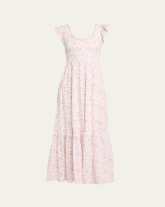 LoveShackFancy Chessie Floral Maxi Dress