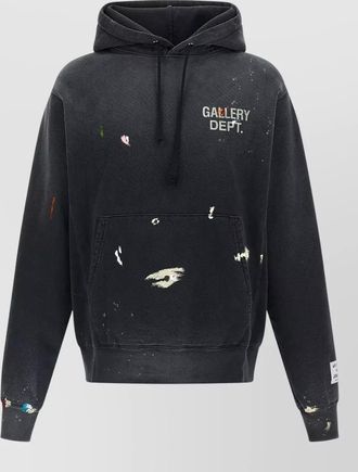 Gallery Dept. painted effect hoodie ribbed cuffs hem