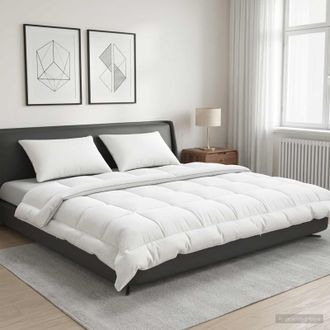 vidaXL Vidaxl Piumone 220x260 Cm 4 Stagioni 300 Gsm Lana Australiana Bianco