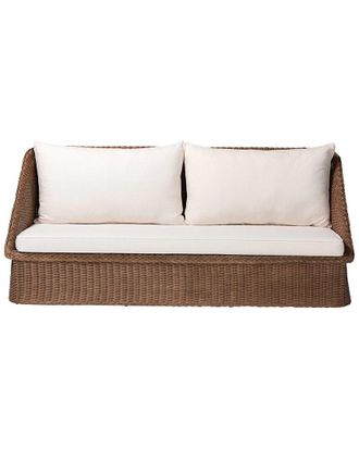 Baxton Studio Derris Bohemian Braided Rattan Sofa