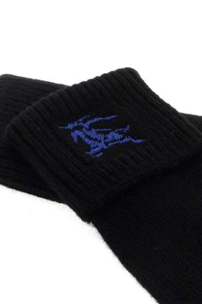 Burberry 8078830 A1189 Black Exterior: Cashmere Nylon Guanti Glove