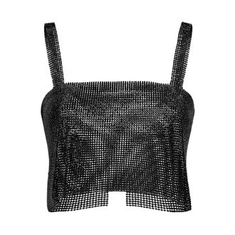 Twentyfourhaitch Sleeveless Tops, female, Black, Size: L Dunham Crop Top