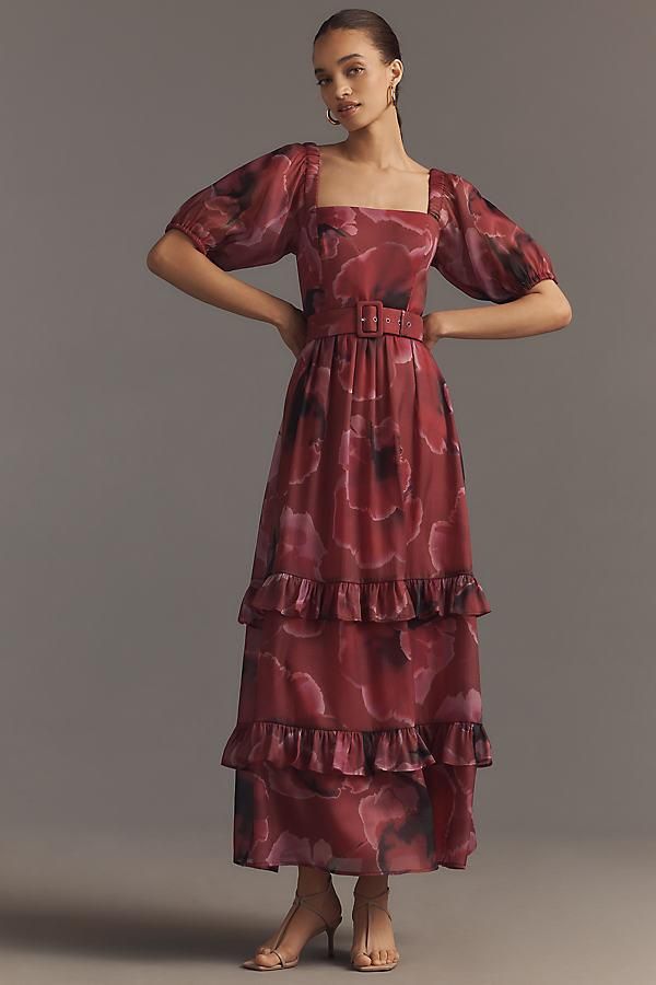 hutch strapless column satin maxi dress Hutch