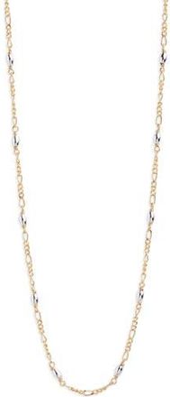Argento Vivo Bead Station Figaro Necklace in Two Tone at Nordstrom Rack