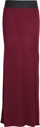 Crazy Girls Women Elasticated Gypsy Long Plain Printed Maxi Skirt.UK 8-26 (12-14, Wine)