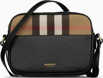 Burberry Womens Burberry Archive Check Crossbody Bag Black - Size: ONE size