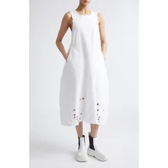 Melitta Baumeister Watching Cotton Double Weave Dress in White at Nordstrom, Size X-Small