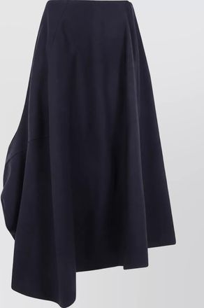 Comme Des Gar&ccedil;ons wool asymmetric midi a-line skirt