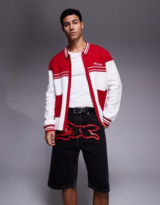 Icecream Running Dog - Pantaloncini di jeans invecchiati lavaggio pesante blu