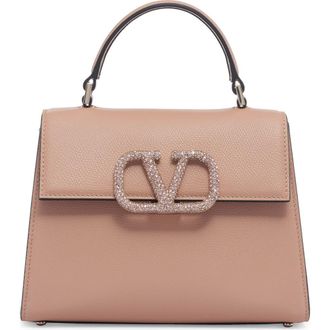Valentino Garavani Small VSling Leather Top Handle Bag in Kfj Rose Cannelle/Vintage at Nordstrom