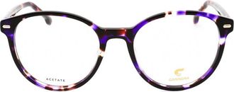 Carrera Round Full Rim Tortoiseshell Eyeglasses - Purple