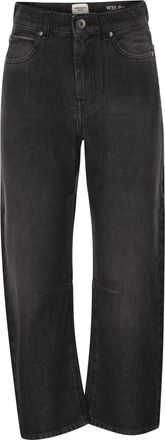 Max Mara Weekend Maxmara Wkdcaduca katoenen denimjeans met wijde pijpen