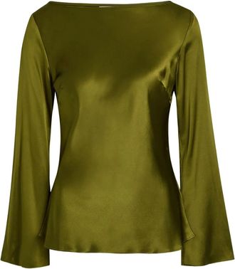 Reformation flared-sleeve top - Green