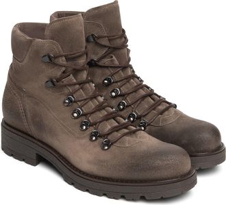 Nero Giardini Hiker Leather Boot in Dark Taupe at Nordstrom, Size 44
