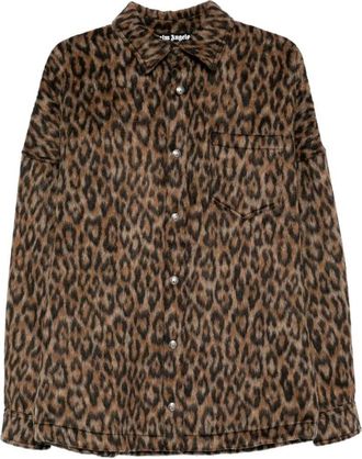 Palm Angels Classic Logo Animalier Overshirt