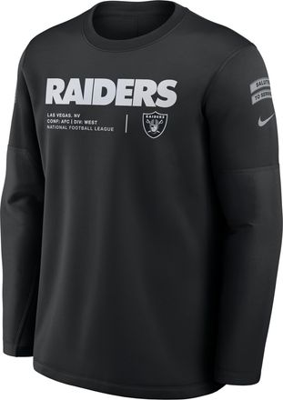 Nike Las Vegas Raiders Salute to Service Sideline Coaches Nike Mens NFL Pullover Crew in Black | 03BR00AA2Q-97P