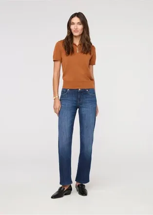 Duer Performance Denim Mid Rise Straight in Blue-Cascade at Nordstrom, Size 26 X 30